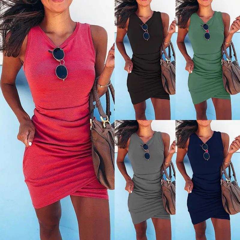 2024 Women's Cross Sleeveless Hip-Covering Dress - Image 7