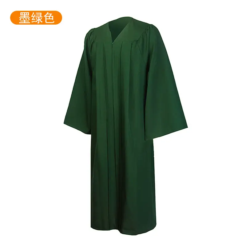 Red Bachelor's Gown Single Piece College Graduation Gown with Cap and Shawl - Image 8