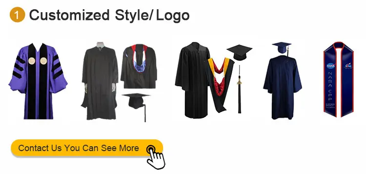 Red Bachelor's Gown Single Piece College Graduation Gown with Cap and Shawl — feature 11