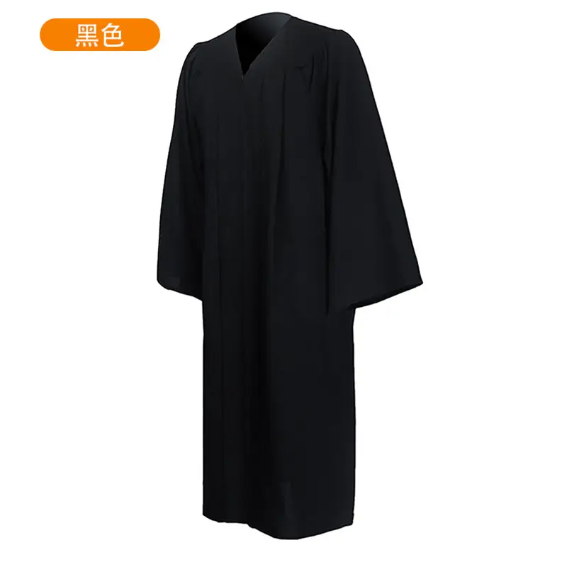 Red Bachelor's Gown Single Piece College Graduation Gown with Cap and Shawl — feature 26