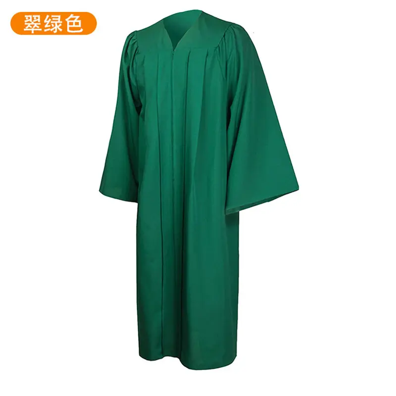 Red Bachelor's Gown Single Piece College Graduation Gown with Cap and Shawl — feature 28
