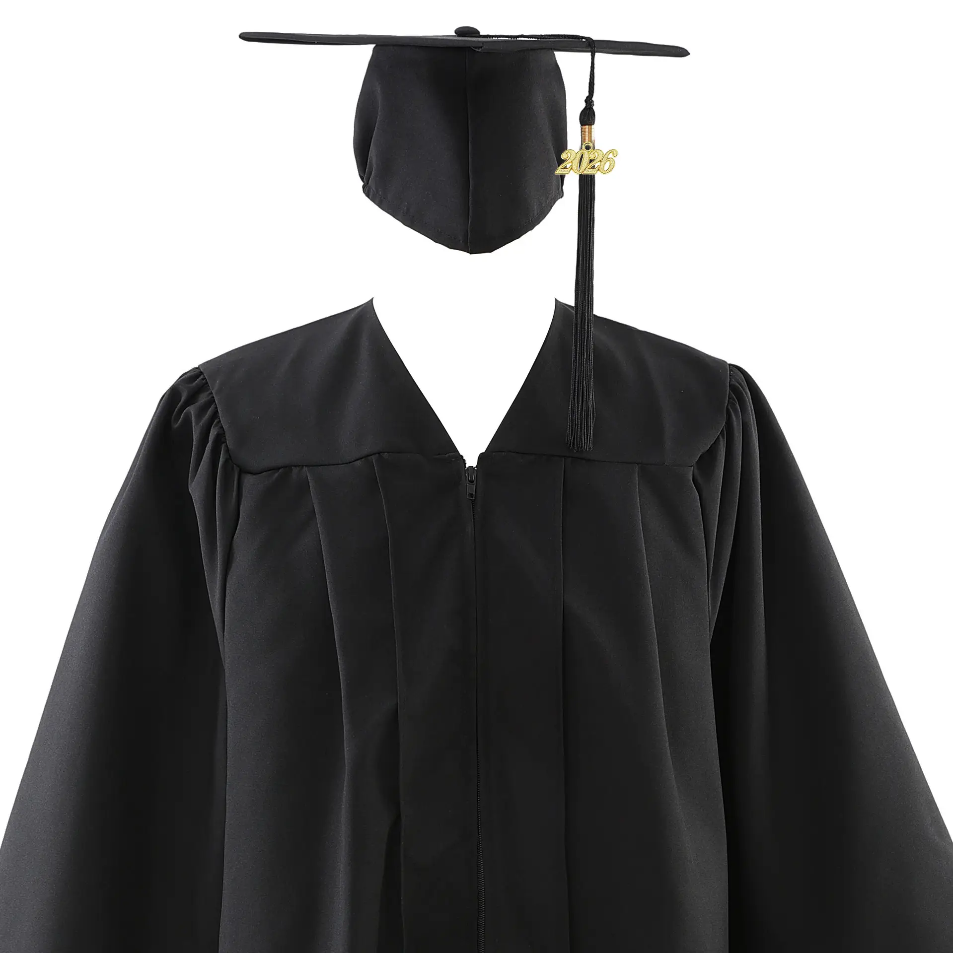Red Bachelor's Gown Single Piece College Graduation Gown with Cap and Shawl — feature 29