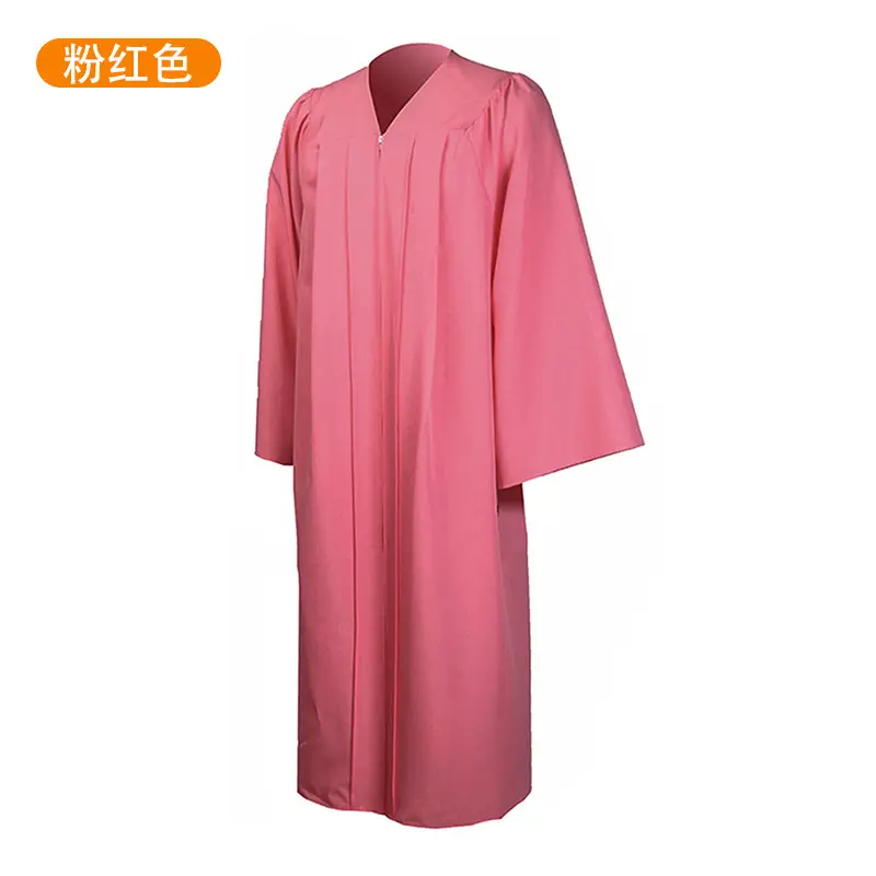 Red Bachelor's Gown Single Piece College Graduation Gown with Cap and Shawl - Image 2