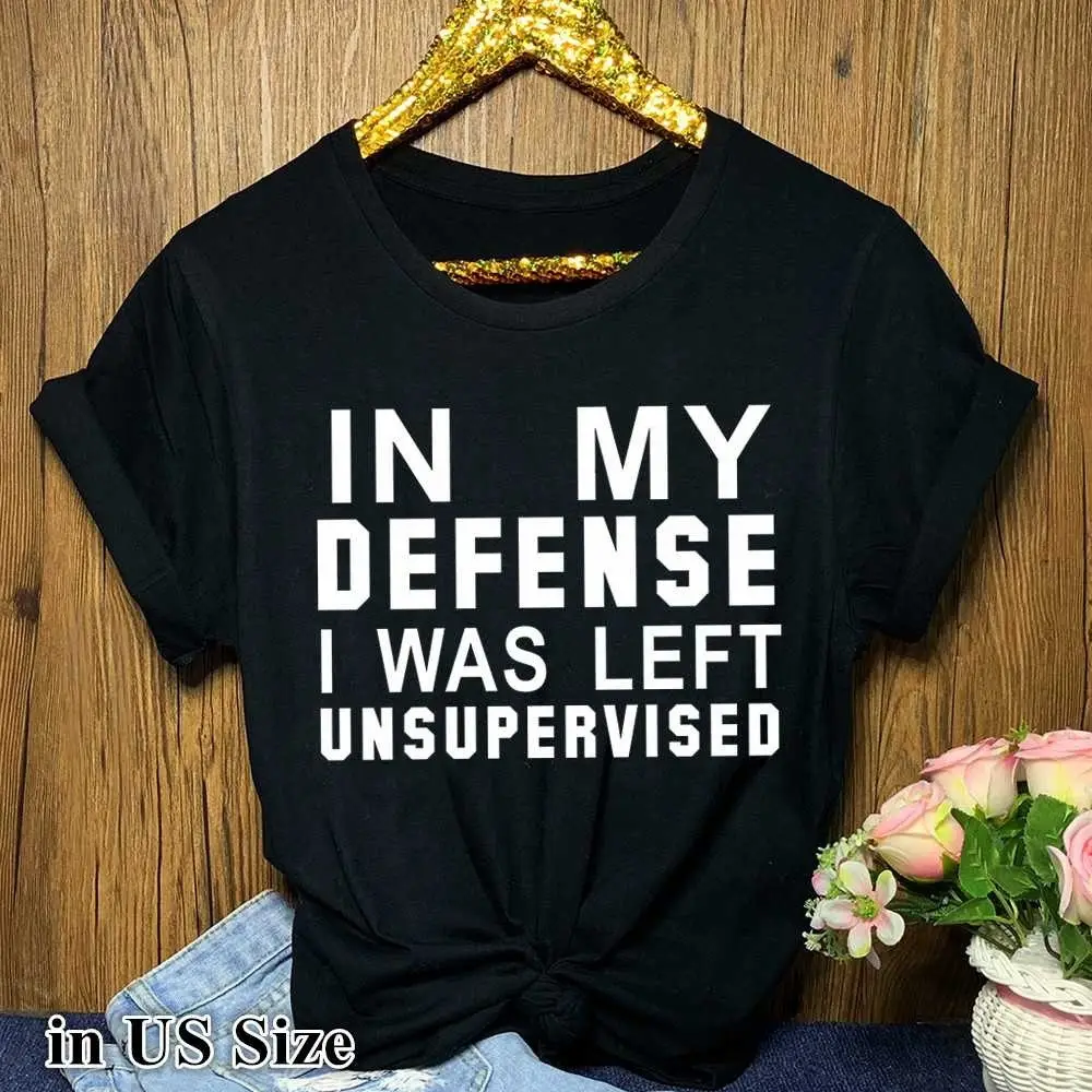 My Defense I Was Left Unsupervised Grey T-Shirt - Image 2