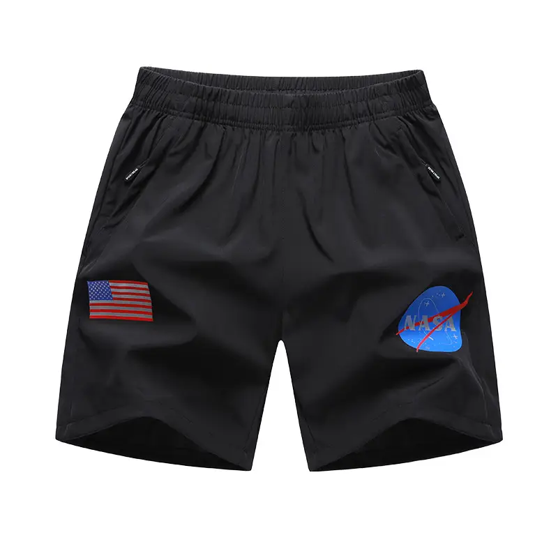 2023 Men NASA Joint Sports Shorts Black Large