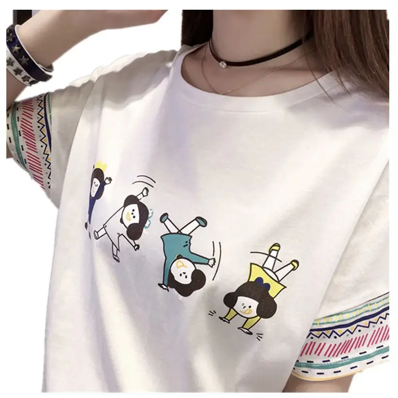 Women Pink Graphic T-Shirt 2025 Summer Loose Fit - Image 8