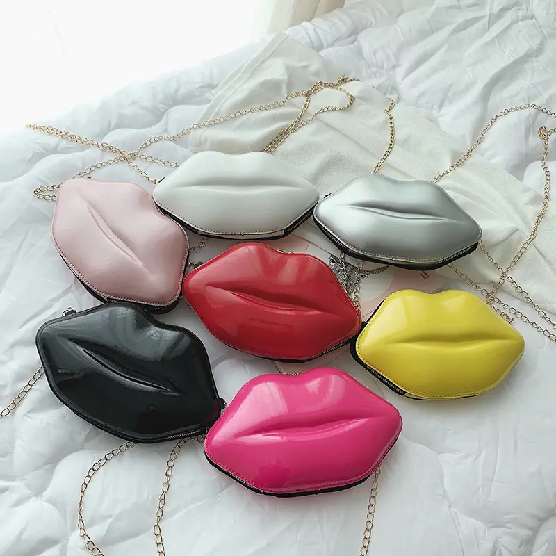 Red Lip Bag Crossbody Shoulder Bag for Girls - Image 11