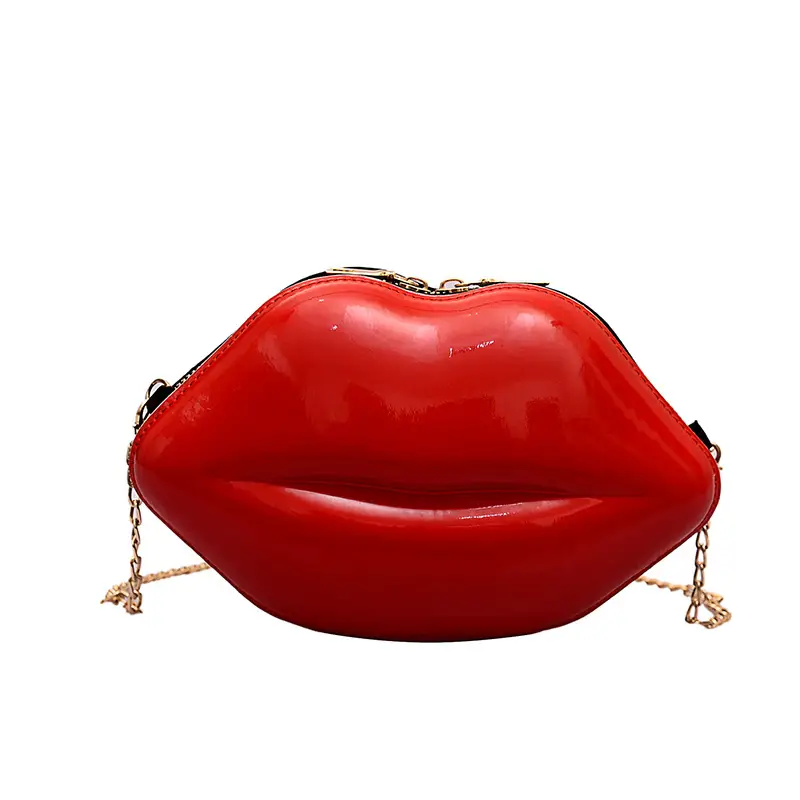 Red Lip Bag Crossbody Shoulder Bag for Girls - Image 3