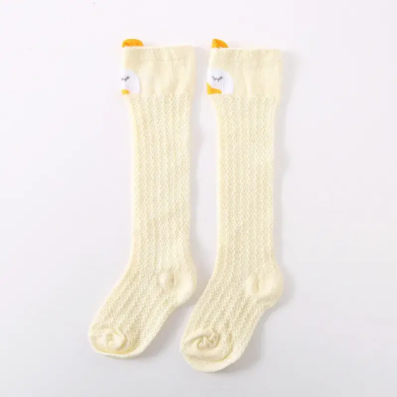 Children's Mesh Socks Cream Mid-Calf Elastic Cuff - Image 4