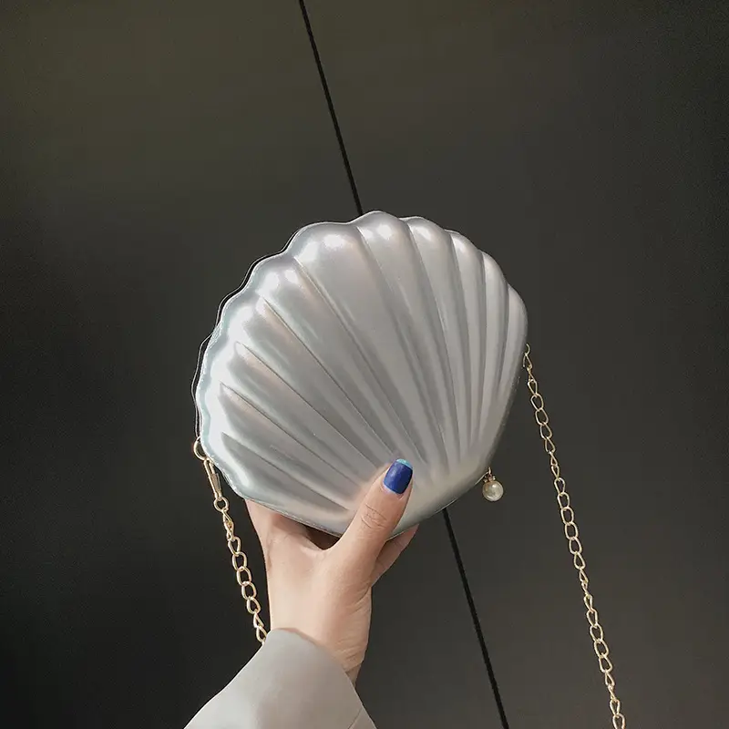 Yellow Shell Shoulder Bag for Women - Image 9