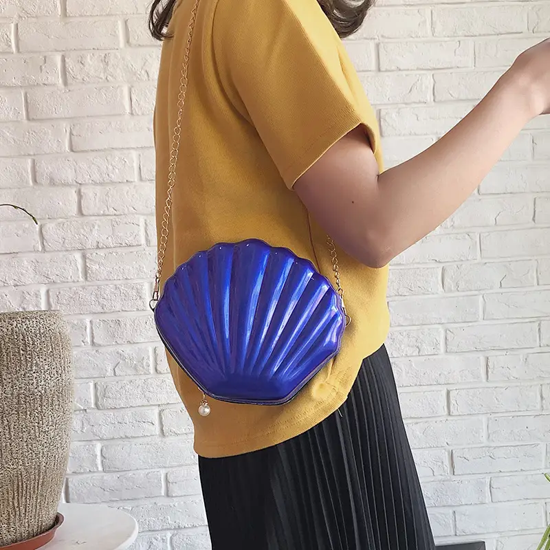 Yellow Shell Shoulder Bag for Women - Image 10