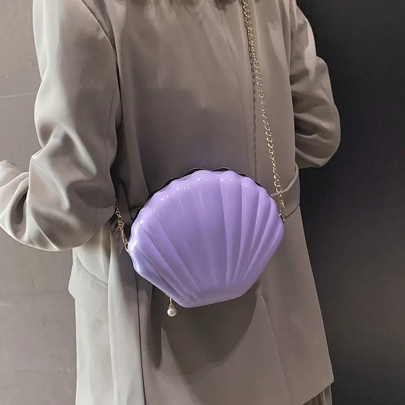 Yellow Shell Shoulder Bag for Women - Image 12