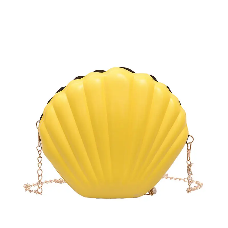 Yellow Shell Shoulder Bag for Women - Image 2