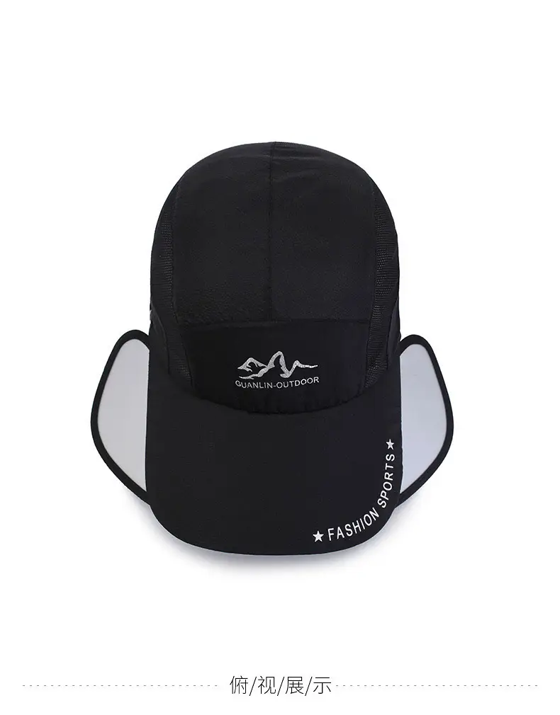 Blue Detachable Neck Sunscreen Cap for Men Women — feature 11