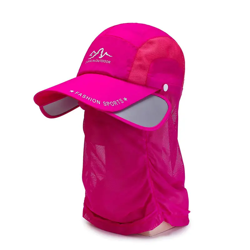 Blue Detachable Neck Sunscreen Cap for Men Women - Image 4