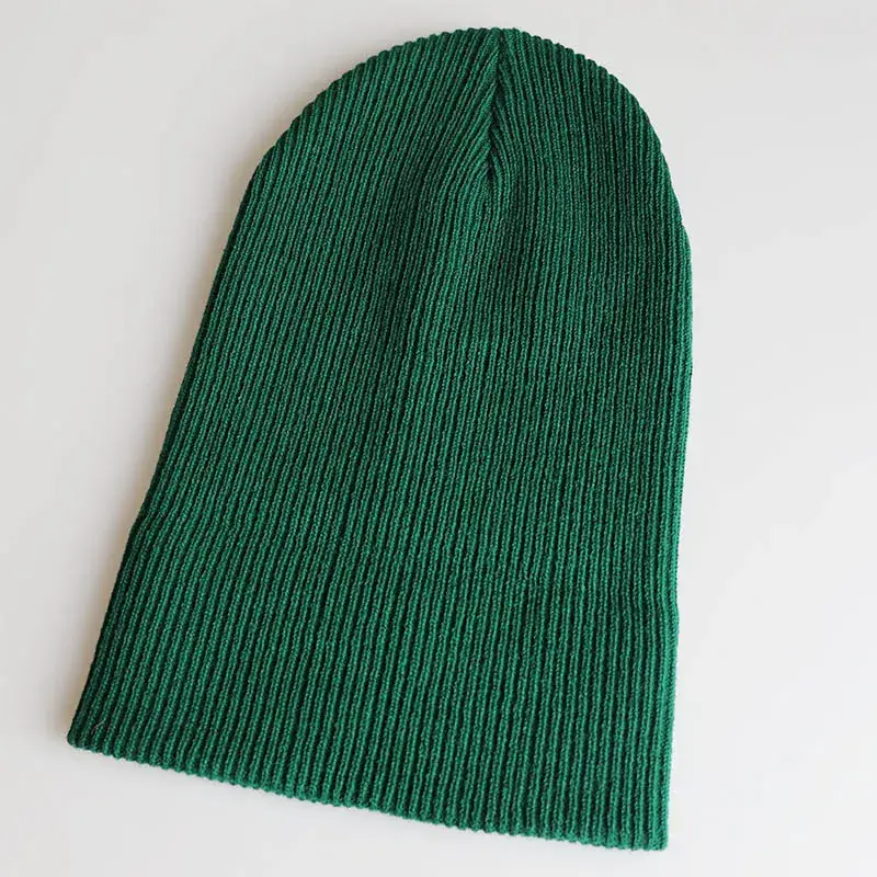 Yellow Knitted Wool Hat for Men Women Winter