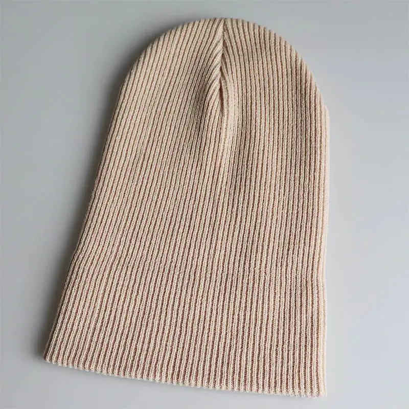Yellow Knitted Wool Hat for Men Women Winter