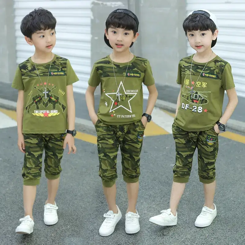 Boys Camo Summer Suit 2019 Korean Style - Image 5