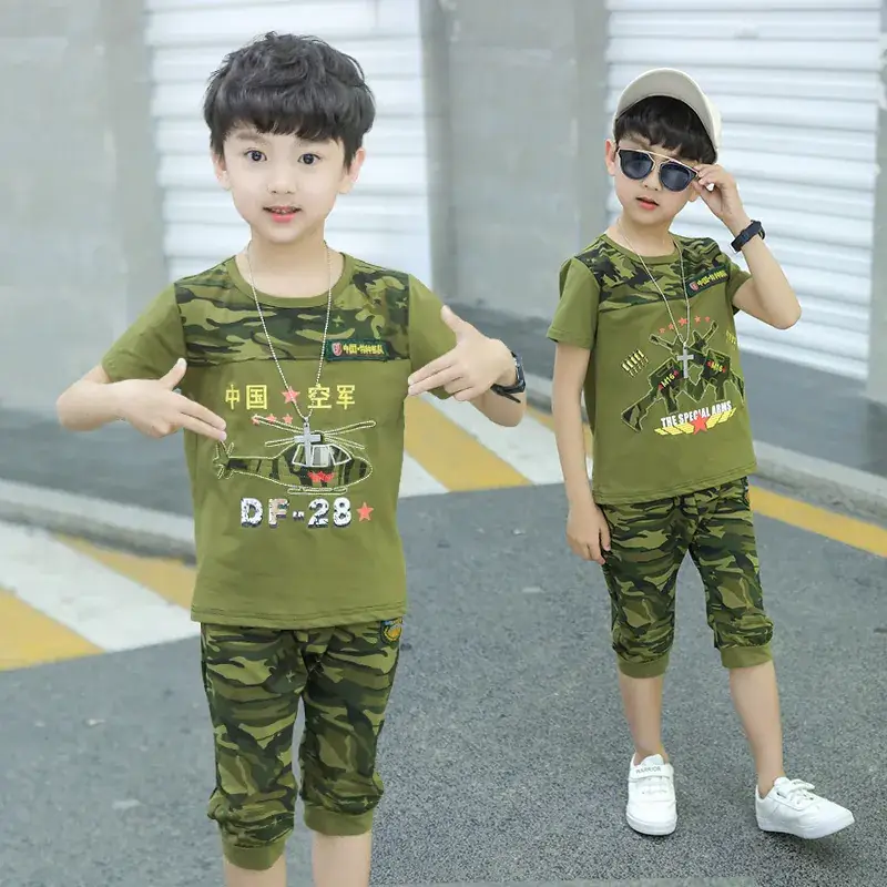 Boys Camo Summer Suit 2019 Korean Style - Image 6