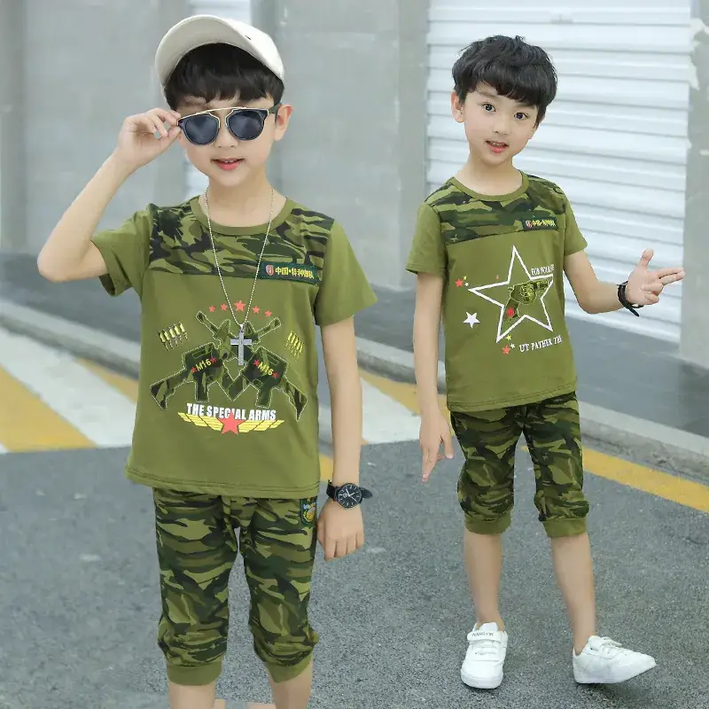 Boys Camo Summer Suit 2019 Korean Style - Image 7