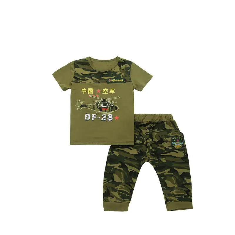 Boys Camo Summer Suit 2019 Korean Style - Image 8