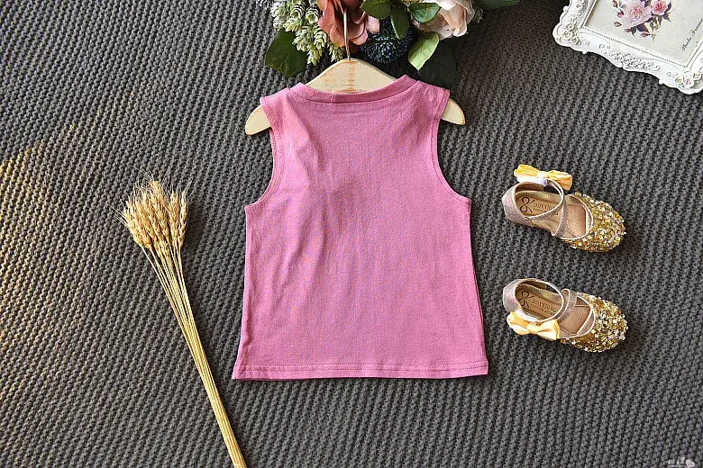 Girls Sleeveless Top with Leaf Print White 2020 Summer β feature 22