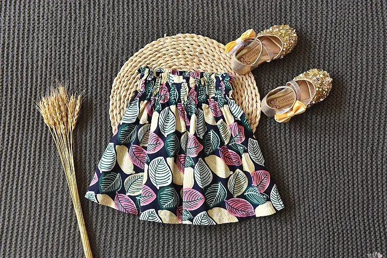 Girls Sleeveless Top with Leaf Print White 2020 Summer β feature 25