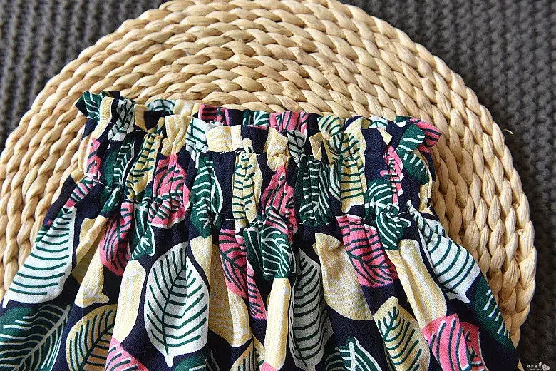 Girls Sleeveless Top with Leaf Print White 2020 Summer β feature 27