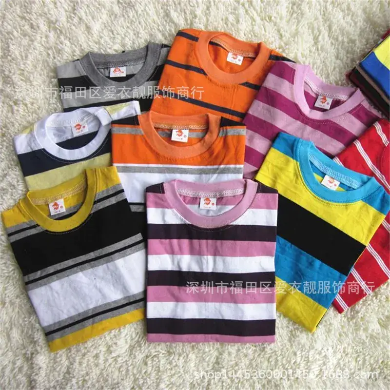 Children's 1-5Yr Striped T-Shirts Wholesale - Image 3