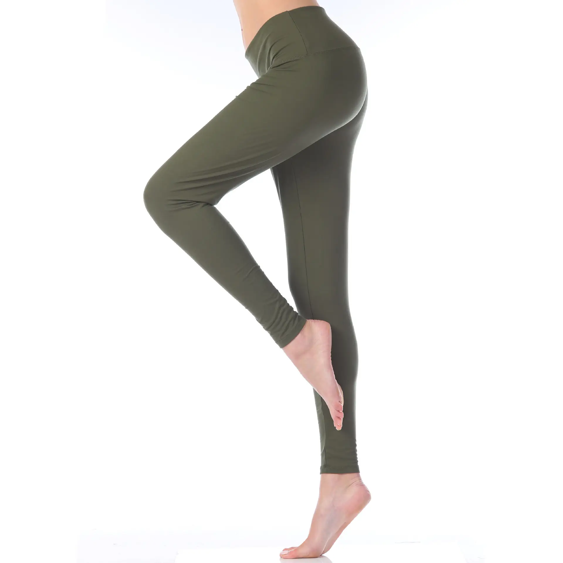 Plus Size Women's Slim Fit Milk Silk Leggings Navy — feature 12