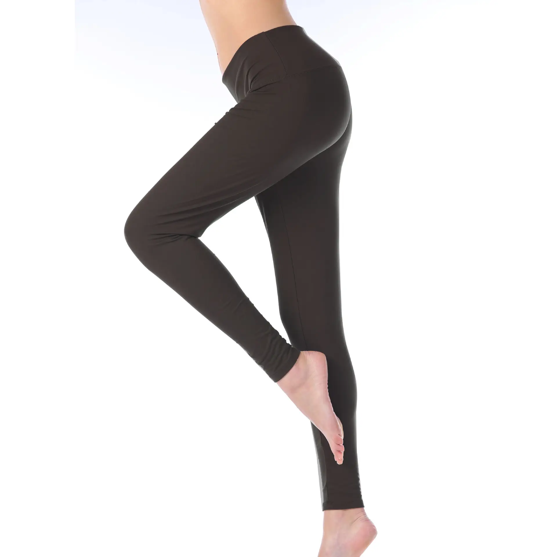 Plus Size Women's Slim Fit Milk Silk Leggings Navy - Image 2