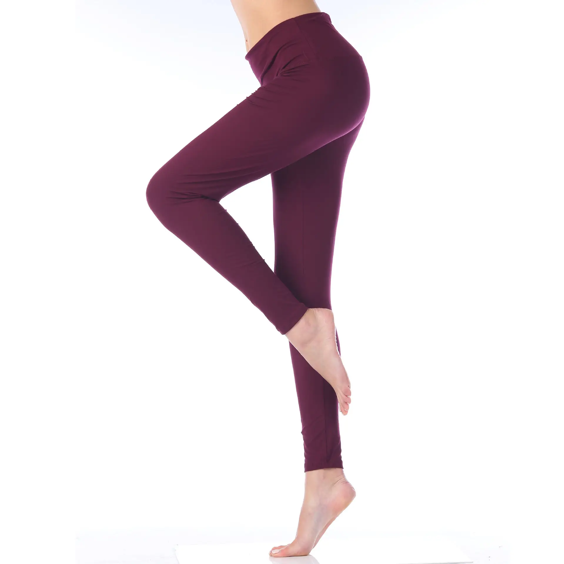 Plus Size Women's Slim Fit Milk Silk Leggings Navy - Image 8
