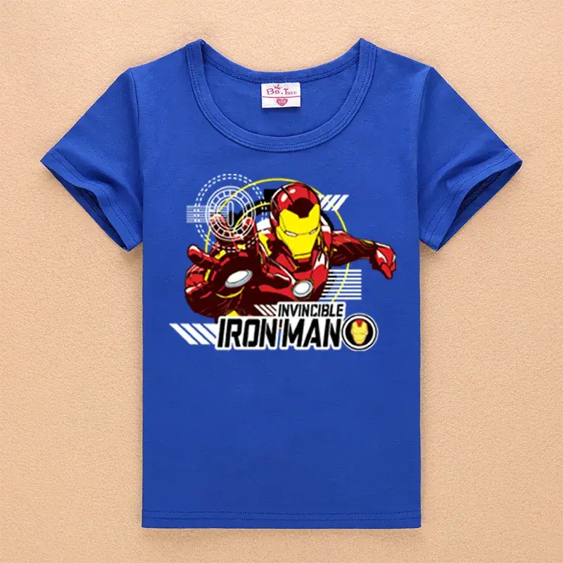 Iron Man Kids Red T-Shirt Short Sleeve Summer - Image 5