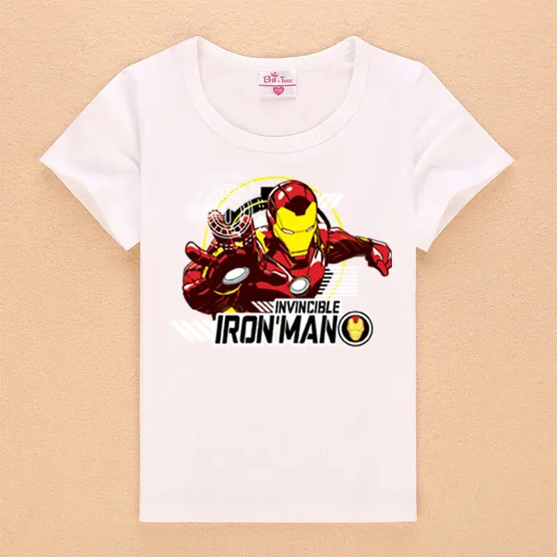 Iron Man Kids Red T-Shirt Short Sleeve Summer - Image 6