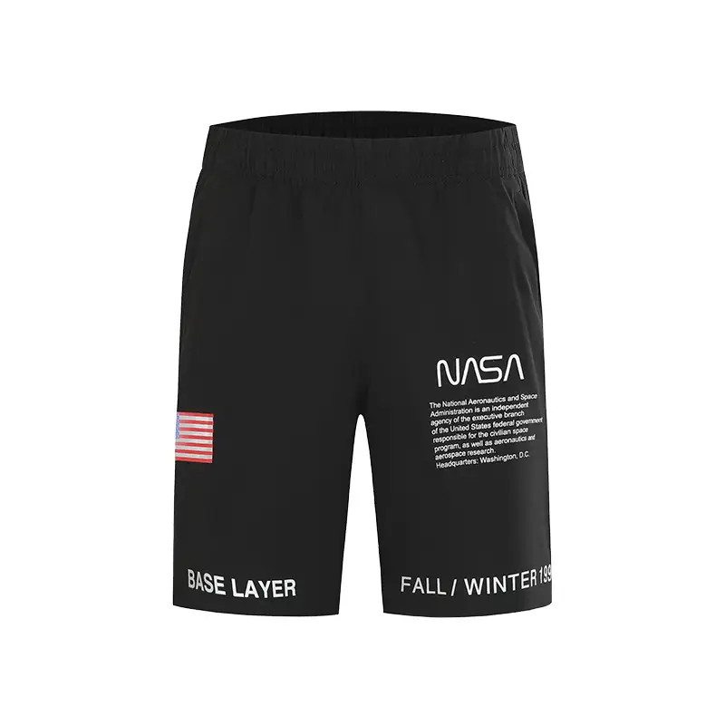 Men's Black NASA Fall Winter Shorts Plus Size - Image 4