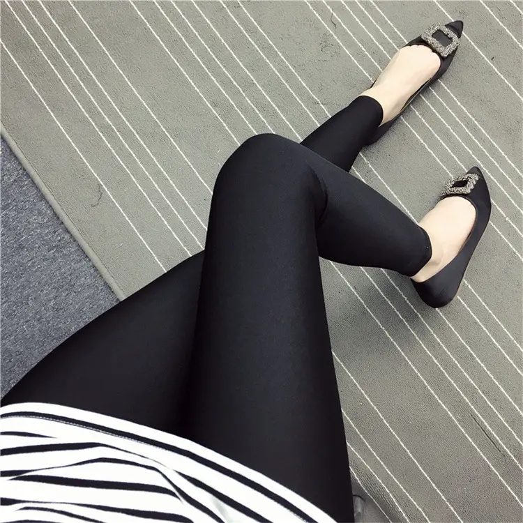 Summer Women's White Slim Fit Leggings with Elastic Waistband - Image 10