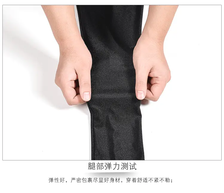 Glossy Nylon Cropped Leggings Women Spring Autumn Super Plus Size — feature 5