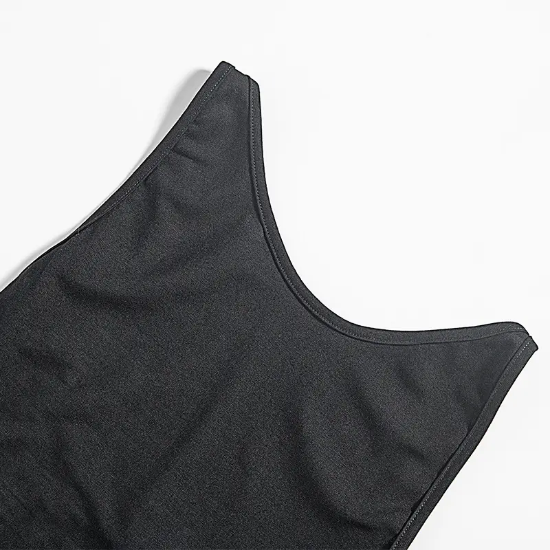 Black Backless Slim Fit Pure Cotton Women's Jumpsuit — feature 11