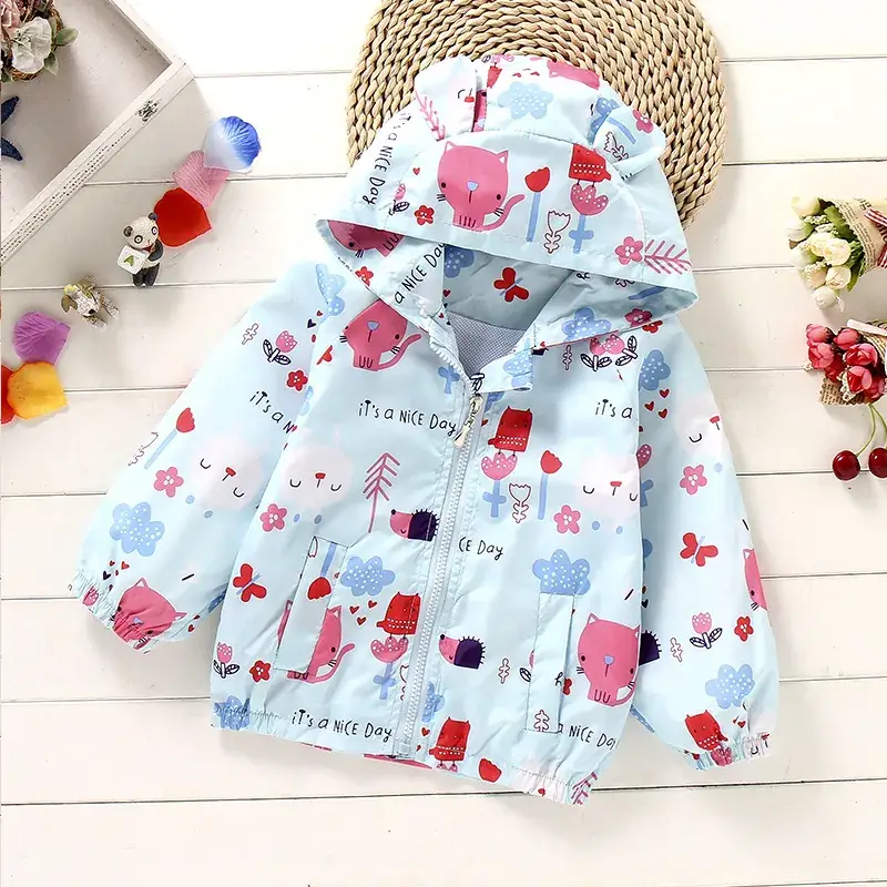 Pink Cartoon Hooded Kids Jacket 2025 - Image 7