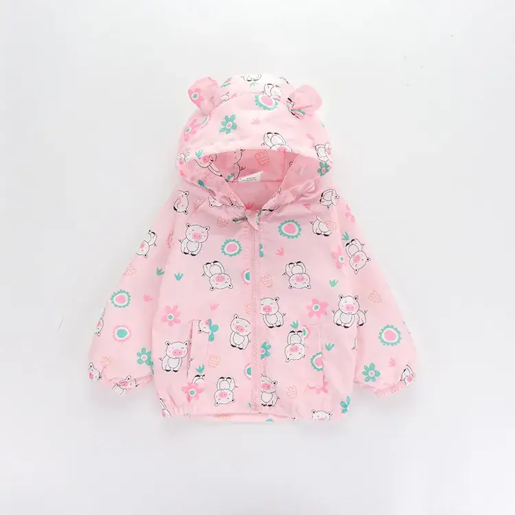 Pink Cartoon Hooded Kids Jacket 2025 - Image 4