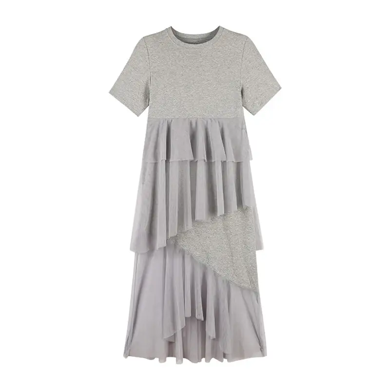 2020 Summer Women White Mesh Cake Skirt Dress - Image 8
