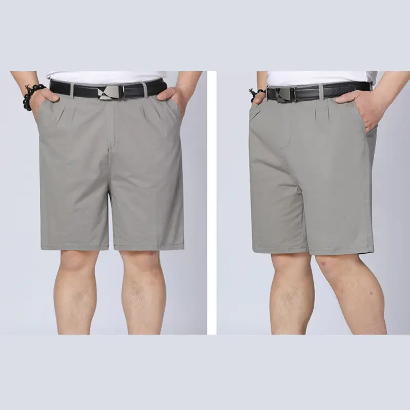 Middle-Aged Men Cotton Shorts Black Loose Straight - Image 7