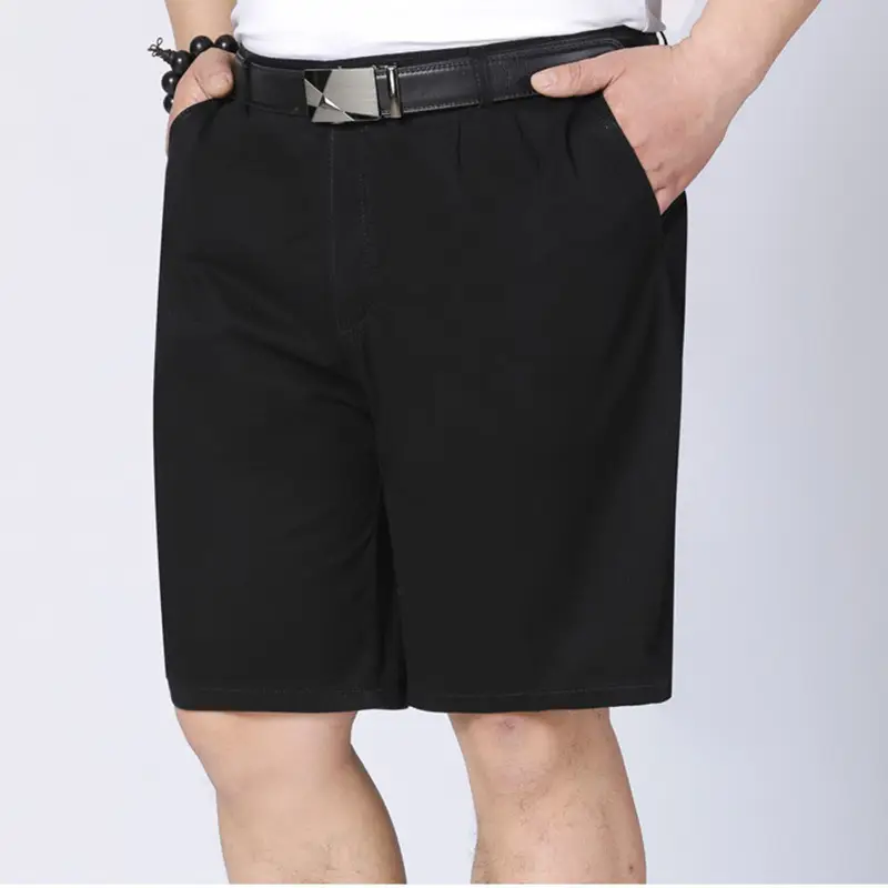 Middle-Aged Men Cotton Shorts Black Loose Straight - Image 8