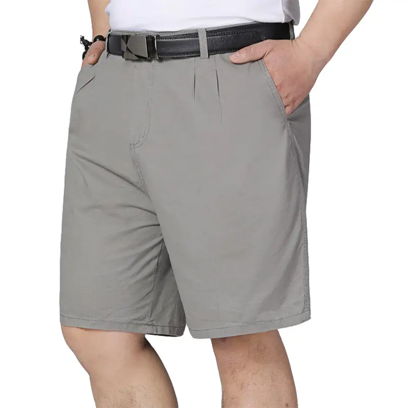 Middle-Aged Men Cotton Shorts Black Loose Straight - Image 10