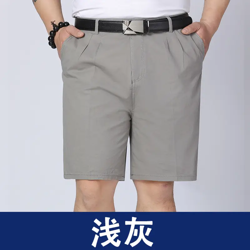 Middle-Aged Men Cotton Shorts Black Loose Straight - Image 3