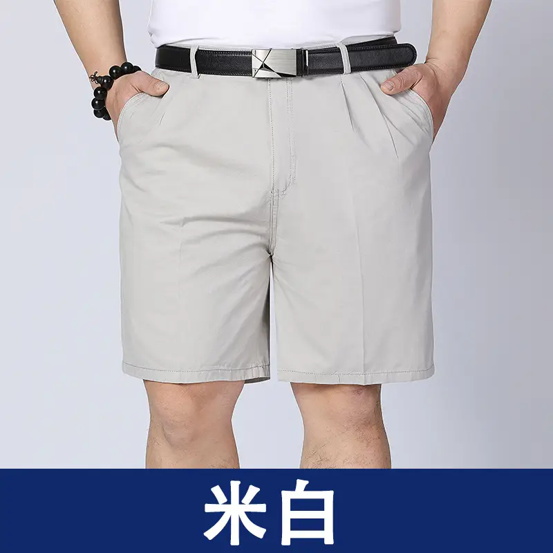 Middle-Aged Men Cotton Shorts Black Loose Straight - Image 5