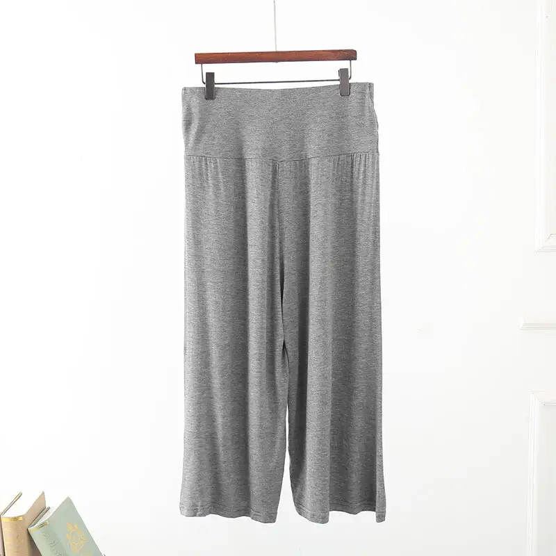 Women Wide Leg Cropped Navy Blue Pants — feature 25