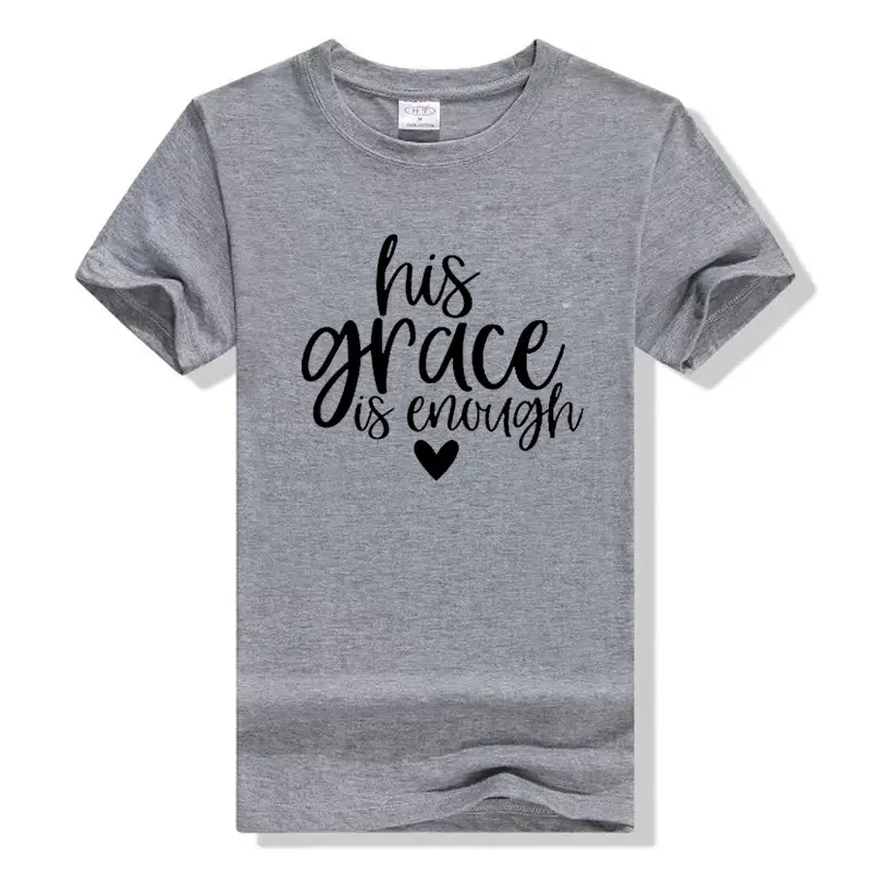 Black T-Shirt with "His Grace Is Enough" Design - Image 3
