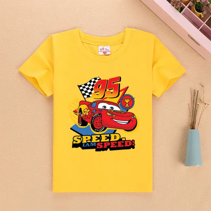 Cars Speed Speed T-Shirt Blue Boys 2021 - Image 4