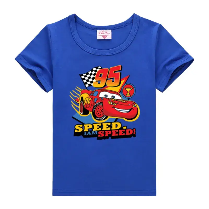 Cars Speed Speed T-Shirt Blue Boys 2021 - Image 8